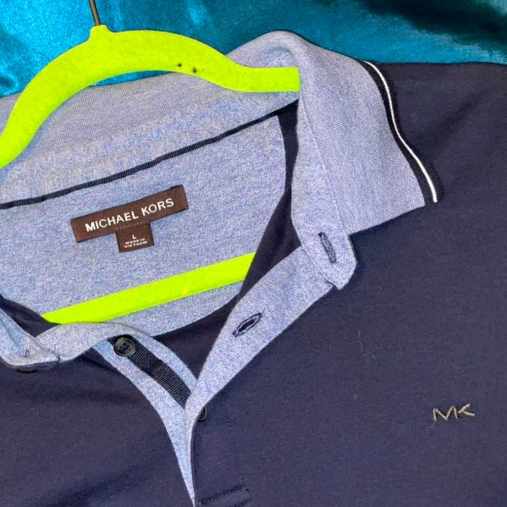 Michael Kors MK navy polo. Size large